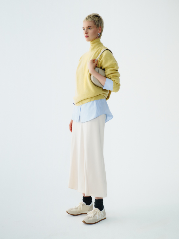 Maglione Giallo A Collo Alto Intrend