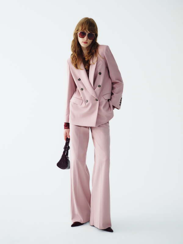 Completo Blazer Pantaloni Rosa Cipria Intrend