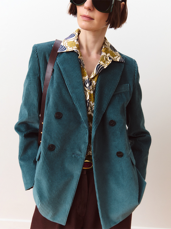 Camicia Fantasia Blu E Oro Intrend