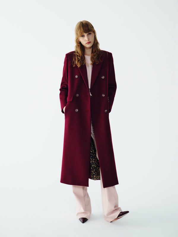 Cappotto Lungo Bordeaux Intrend