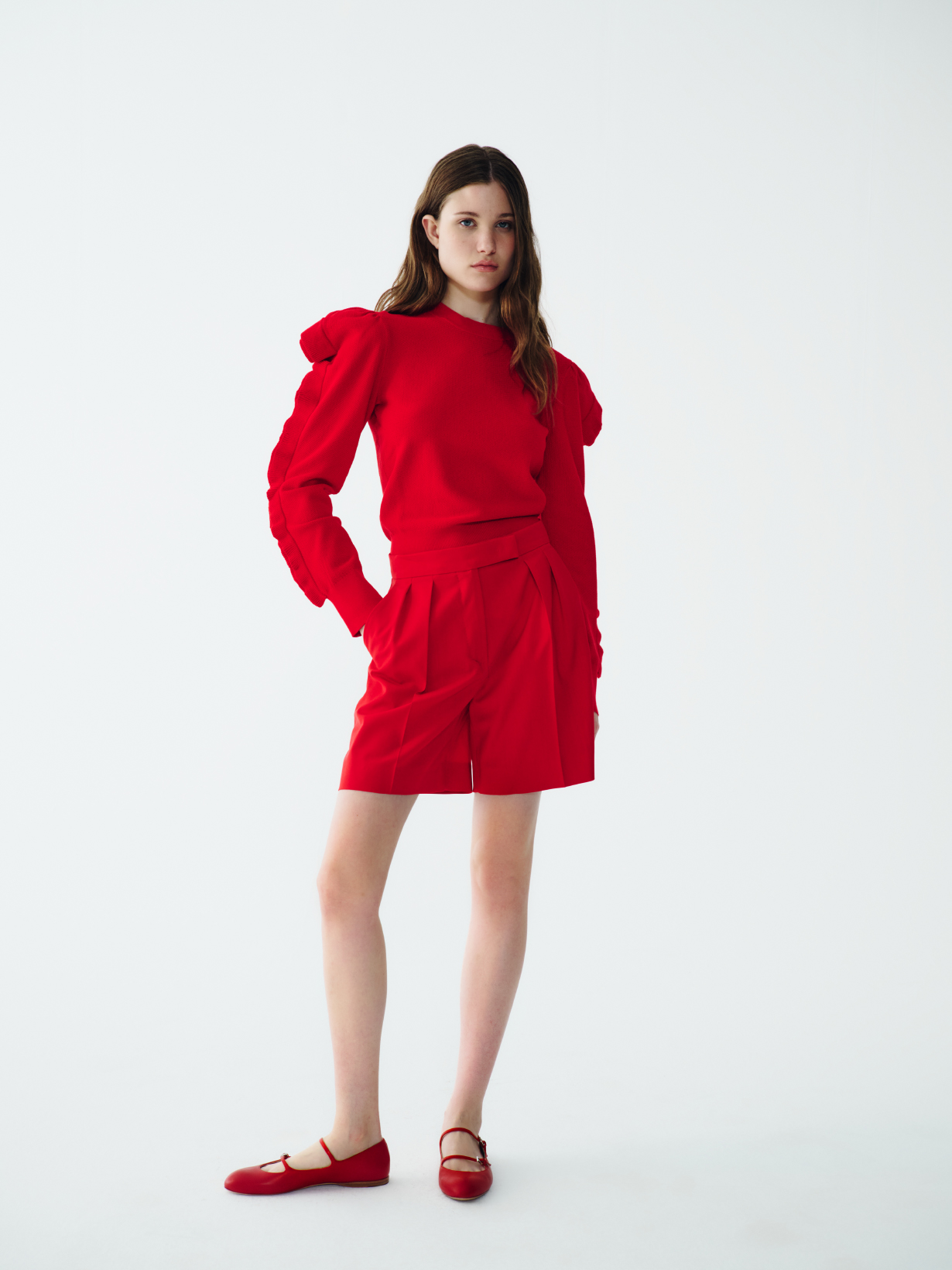Maglione E Shorts Rossi Intrend